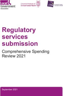 Regulatory services submission - Comprehensive Spending Review 2021 - September 2021 - CIEH