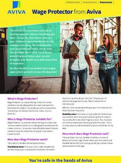 WAGE PROTECTOR FROM AVIVA - CHRISTY MCGEE INSURANCES LTD