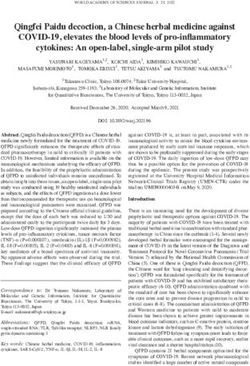 Qingfei Paidu decoction, a Chinese herbal medicine against COVID 19, elevates the blood levels of pro inflammatory cytokines: An open label ...