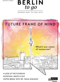FUTURE FRAME OF MIND What's our vision of tomorrow? - A LOOK AT THE FUTURIUM NUTRITION: WASTE IS OUT COFFEE BREAK WITH DR. TANJA WIELGOSS - Berlin ...