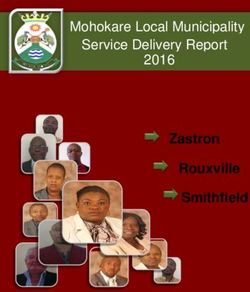 Zastron Rouxville Smithfield - Mohokare Local Municipality Service Delivery Report 2016
