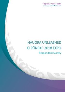 HAUORA UNLEASHED KI PŌNEKE 2018 EXPO - Respondent Survey - Regional Public Health