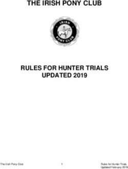 THE IRISH PONY CLUB RULES FOR HUNTER TRIALS UPDATED 2019
