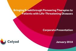 Bringing Breakthrough Pioneering Therapies to Patients with Life-Threatening Diseases Corporate Presentation January 2018 - Celyad