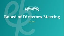 Board of Directors Meeting - June 2021 - Experience Kissimmee