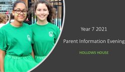 Parent Information Evening - Year 7 2021 HOLLOWS HOUSE - Blackburn ...