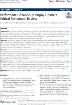 Performance Analysis in Rugby Union: a Critical Systematic Review - Open