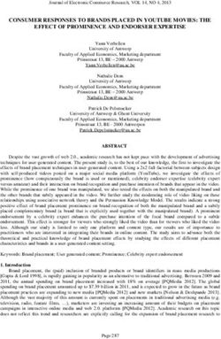 CONSUMER RESPONSES TO BRANDS PLACED IN YOUTUBE MOVIES: THE EFFECT OF PROMINENCE AND ENDORSER EXPERTISE