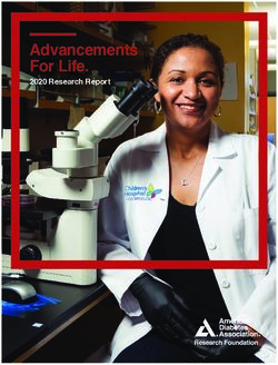 Advancements For Life - 2020 Research Report - American Diabetes Association