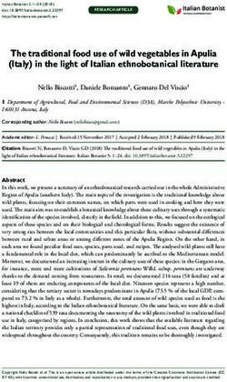 The traditional food use of wild vegetables in Apulia (Italy) in the light of Italian ethnobotanical literature - Italian Botanist