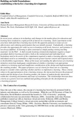 Building on Solid Foundations: establishing criteria for e-learning development