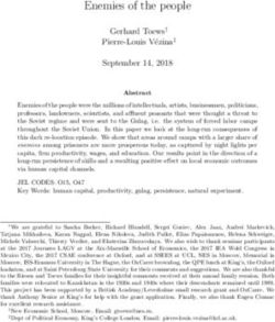Enemies of the people - Gerhard Toews Pierre-Louis V ezina September 14, 2018
