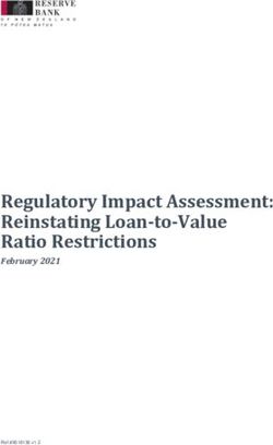 Regulatory Impact Assessment: Reinstating Loan-to-Value Ratio Restrictions - February 2021