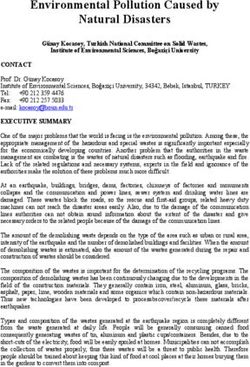 Environmental Pollution Caused by Natural Disasters