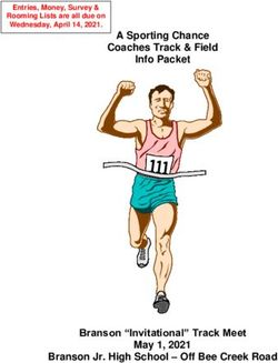 A Sporting Chance Coaches Track & Field Info Packet - Branson "Invitational" Track Meet May 1, 2021 Branson Jr. High School - Off Bee Creek Road ...
