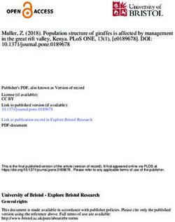 MULLER, Z. (2018). POPULATION STRUCTURE OF GIRAFFES IS AFFECTED BY MANAGEMENT IN THE GREAT RIFT VALLEY, KENYA. PLOS ONE, 13(1), E0189678 . DOI: ...