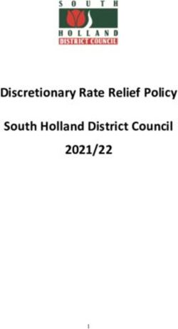 Discretionary Rate Relief Policy South Holland District Council 2021/22