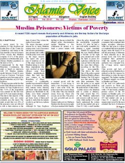 Muslim Prisoners: Victims of Poverty