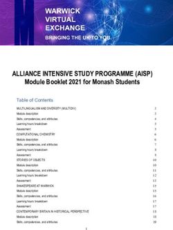 ALLIANCE INTENSIVE STUDY PROGRAMME (AISP)