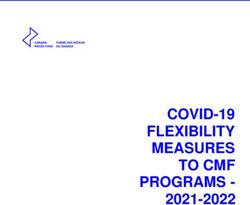 COVID-19 FLEXIBILITY MEASURES TO CMF PROGRAMS 2021-2022 - Canada ...