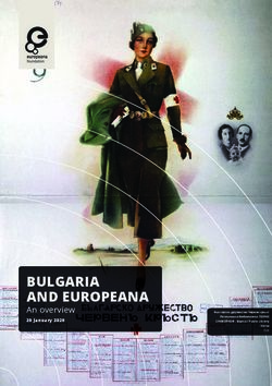 BULGARIA AND EUROPEANA - An overview 20 January 2020 - Europeana Pro