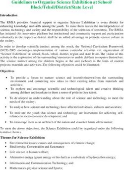 Guidelines to Organize Science Exhibition at School/ Block/Tehsil/District/State Level - MHRD