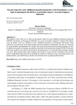 Parents' hopes for early childhood education during the covid-19 pandemic: a case study in gunungsari sub-district, west lombok regency, west nusa ...