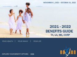 BENEFITS GUIDE 2021 2022 - TX, LA, MS, CORP - NOVEMBER 1, 2021 - OCTOBER 31, 2022 - Nexion Health