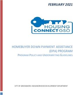 FEBRUARY 2021 - HOMEBUYER DOWN PAYMENT ASSISTANCE (DPA) PROGRAM PROGRAM POLICY AND UNDERWRITING GUIDELINES - Greensboro-nc.gov
