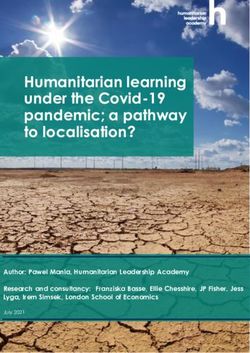 Humanitarian learning under the Covid-19 pandemic; a pathway to localisation?