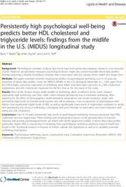 Persistently high psychological well-being predicts better HDL cholesterol and triglyceride levels: findings from the midlife in the U.S. (MIDUS) ...