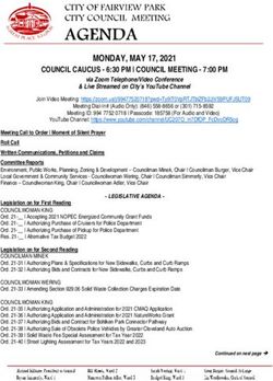 MONDAY, MAY 17, 2021 COUNCIL CAUCUS - 6:30 PM | COUNCIL MEETING - 7:00 PM - City of Fairview Park, Ohio