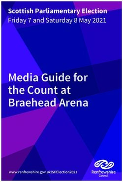 Media Guide for the Count at Braehead Arena - Scottish Parliamentary Election Friday 7 and Saturday 8 May 2021