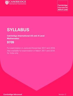 SYLLABUS 9709 Cambridge International AS and A Level Mathematics