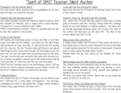 "Spirit of SMS" Teacher Silent Auction - TinyURL.com