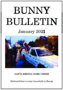 BUNNY BULLETIN January 2021 - SANTA BRINGS SOME CHEER