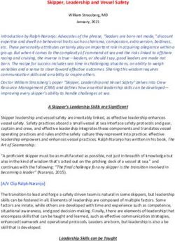 Skipper, Leadership and Vessel Safety - Cruising Club of ...