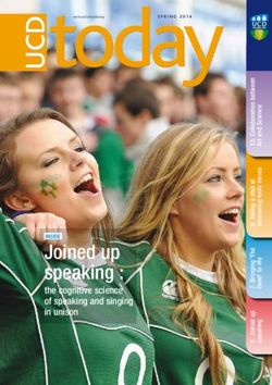 Joined up speaking : the cognitive science of speaking and singing in unison - INSIDE - University College Dublin