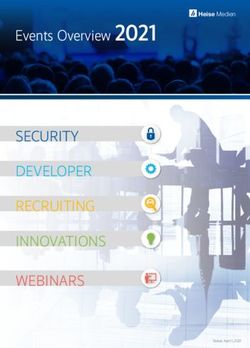 Events Overview 2021 SECURITY DEVELOPER RECRUITING INNOVATIONS WEBINARS - Heise Medien