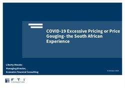 COVID-19 Excessive Pricing or Price Gougingthe South African Experience - Liberty Mncube Managing Director, Economic Financial Consulting - FTI ...