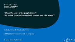 "I have the anger of the people in me!" The Yellow Vests and the symbolic struggle over 'the people' - Delia Dumitrica & M&eacute;lodine Sommier ACI2020 ...