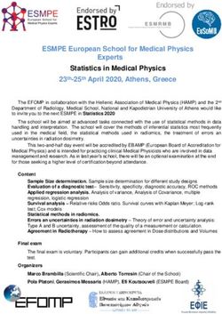 Endorsed by ESMPE European School for Medical Physics - efomp