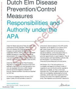 Dutch Elm Disease Prevention/Control Measures Responsibilities and Authority under the - APA