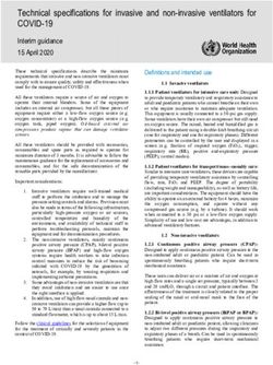 Technical specifications for invasive and non-invasive ventilators for - COVID-19