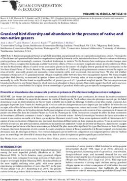 Grassland bird diversity and abundance in the presence of native and non-native grazers