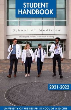 STUDENT HANDBOOK 2021-2022 - University of Mississippi Medical Center