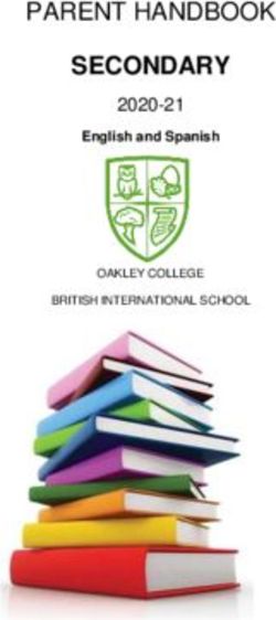 PARENT HANDBOOK SECONDARY 2020-21 - Oakley College
