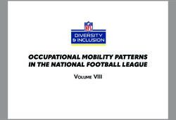 OCCUPATIONAL MOBILITY PATTERNS IN THE NATIONAL FOOTBALL LEAGUE - Volume VIII - NFL Football Operations