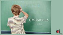 DYSCALCULIA - Sandra Stark - Copyright SGDA 2021 - Online Manual for School Management