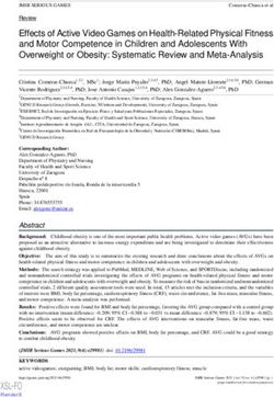 Effects of Active Video Games on Health-Related Physical Fitness and Motor Competence in Children and Adolescents With Overweight or Obesity: ...